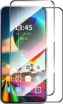 Produktbild von Motorola Moto G56 Displayschutz - Coverup Full-Cover Panzerglas Doppelpack - Schwarz