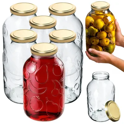 Immagine prodotto di KADAX Bicchiere Alen 5000 ml 100 mm + coperchio dorato, confezione da 6 pezzi