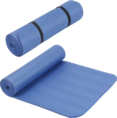 Produktbild von 2er Set Yogamatte Blau Gymnastikmatte 190cm x 60cm x 1cm Fitnessmatte Sportmatte Yoga Pilates Fitness Matte Bodenmatte