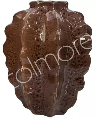 Imagen del producto de Jarrón OSCAR, cerámica, Ø23x29 cm, blanco y marrón