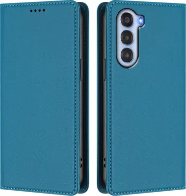 Produktbild von Handyhülle für ZTE Nubia S, Kunstleder Klapphülle Stoßfeste Magnetische Hülle mit Ständer Blau