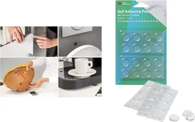 Produktbild von 3M Bumpon Lärm-/Rutschstopper, tran sparent, Set sortiert (9065065)