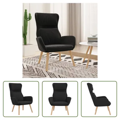 Immagine prodotto di The Living Store Poltrona relax in velluto nero
