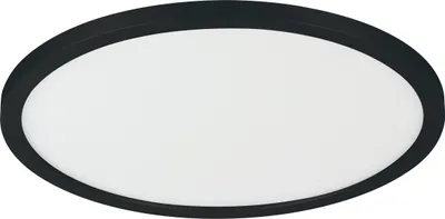 Produktbild von EGLO LED Deckenleuchte Campaspero, dimmbare Deckenlampe mit Fernbedienung, runde Deckenbeleuchtung aus Kunststoff in weiß und schwarz, CCT, Ø 30 cm