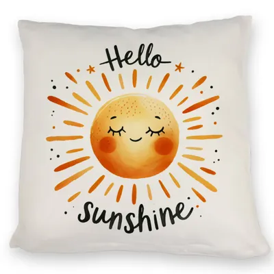 Produktbild von Sonne Freundschaft Kissen mit Spruch Hello sunshine
