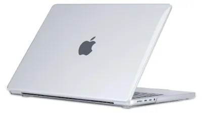 Productafbeelding van Tech-Protect Smartshell hoesje voor Macbook Pro 14 inch (M1/M2/M3) modellen van 2021-2023, transparant