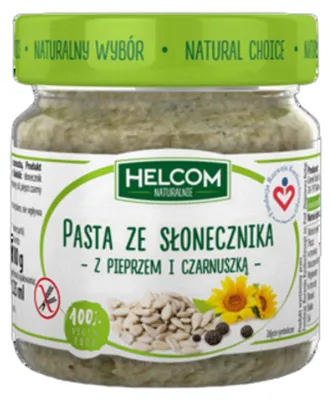 Zdjęcie produktu dla Helcom Pasta Ze Słonecznika Z Pieprzem I Czarnuszką 225Ml