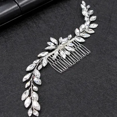 Immagine prodotto di Pettine per capelli EL-38295 - Argento con cristalli KP38295
