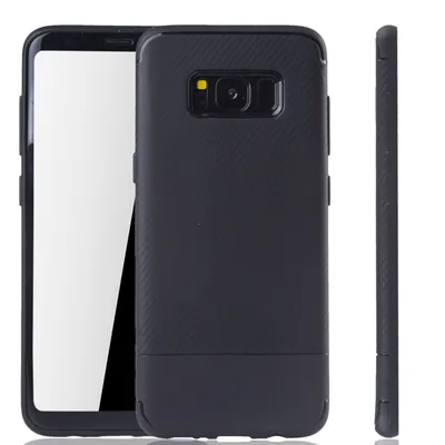 Zdjęcie produktu dla Etui na telefon Samsung Galaxy S8 Carbon look bumper czarny