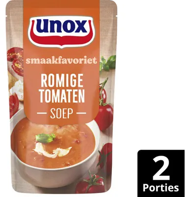 Produktbild von Unox Soep in Zak Romige Tomatencrème Soep 570 ml – Cremige Tomatensuppe