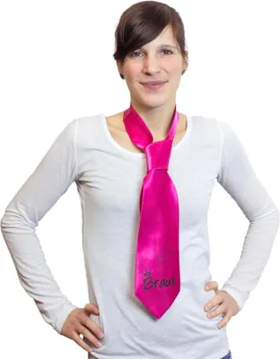 Produktbild von Oblique Unique Krawatte Braut Junggesellinnenabschied JGA Hochzeit Braut pink
