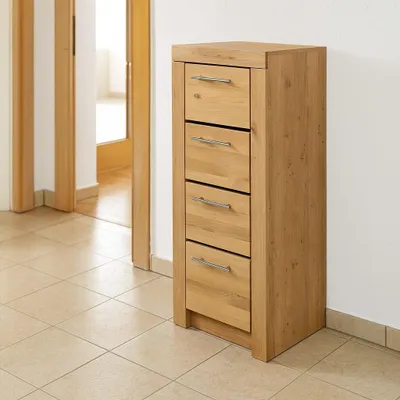 Produktbild von Kommode 4 Schubladen Sideboard Schubladenschrank Wildeiche #3836