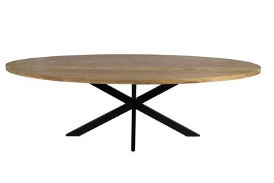 Produktbild von Zita Home Esstisch, oval, 240 cm, Mangoholz, Natur, skandinavisch, modernes Design
