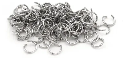 Produktbild von Vintageparts Biegeringe 304 Edelstahl unbeschichtet silberfarben 8mm 50 Stück