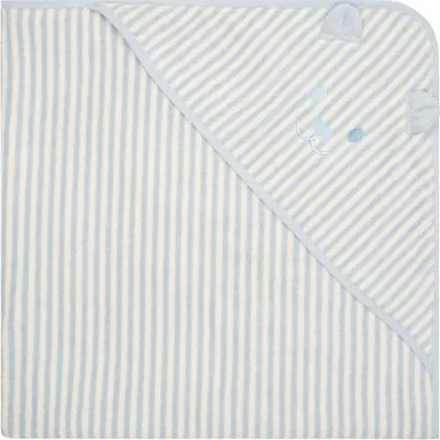 Produktbild von Steiff Badetuch mit Kapuze celestial blue gestreift