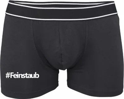 Produktbild von Boxershorts - Mann - Boxer-0046-man-black-v-L - schwarz - L - vorn - #Feinstaub - lustiges Motiv - Spruch - Unterwäsche - Unterhose - Freizeit - lustig