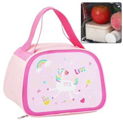 Immagine prodotto di Borsa termica per colazione e pranzo Unicorno rosa 23 cm