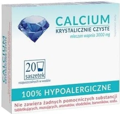 A box of calcium supplement sachets.
