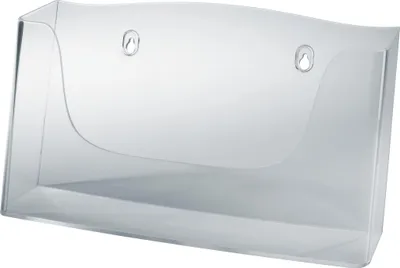 Produktbild von SIGEL LH118 Wand-Prospekthalter, DIN A4 quer (297x210 mm), 1 Fach, glasklar, Acryl