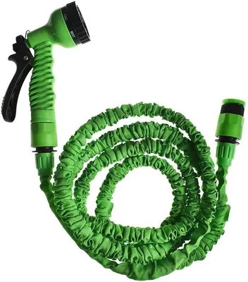 Image de Tuyau d'arrosage flexible - avec pomme d'arrosage et raccords - léger - 1 pièce