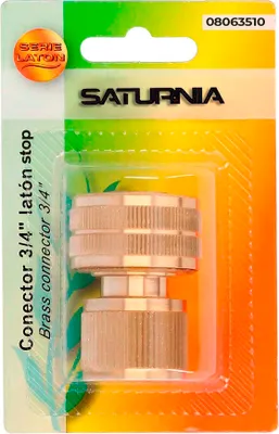 Image de Raccord de tuyau en laiton 3/4" avec fonction STOP