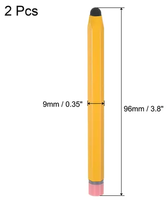 Produktbild von 2Stk Stylus Stifte fš¹r Bildschirme Sechseck Buntstift Stylus Stift Universell Kapazitiv Stylus fš¹r Alle Touchscreen Ger?te Gelb
