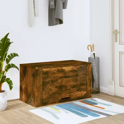 Produktbild von "im Angebot" Wand-Schuhschrank Räuchereiche 70x35x38 cm Massivholz Kiefer - Schuhregale CC21847
