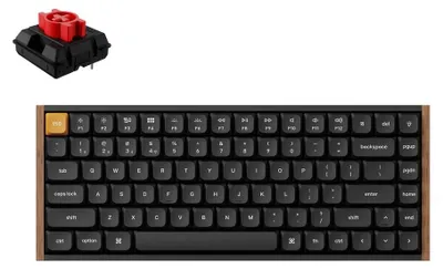 Produktbild von Keychron K3 Max Kabellose Mechanische Tastatur Low Profile RGB Backlight - Holzrahmen / Gateron Hot-Swap / Red