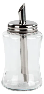 Produktbild von Zuckerstreuer 220 ml EUROHOME® – aus Glas und Edelstahl, 7x7x14,5cm – nicht nur ästhetisch ansprechend, sondern auch hygienisch und leicht zu reinigen