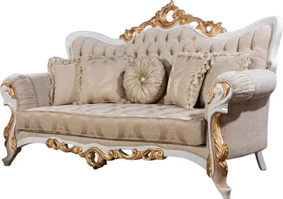Produktbild von Sofa 3 Sitzer Stoff Dreisitzer Sofas Luxus Wohnzimmer Barock Stil Couch Barock