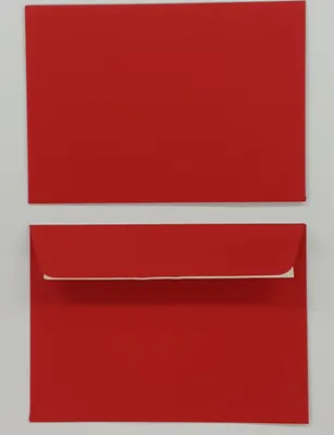 Produktbild von 50 Stück farbige Premium Briefumschläge Briefhüllen Kuvert, Caribic Cadmium Rot (UMS-765) DIN C6 (114 x 162 mm), ohne Fenster, haftklebend, 90g/m² - Karibik Umschläge
