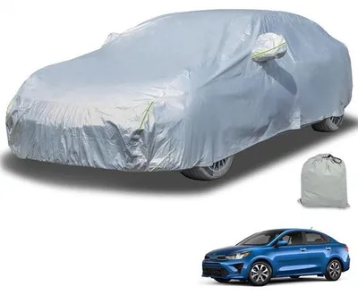 Produktbild von Ibenzoa® Wasserdichte Autoabdeckung für Limousinen 450–470 cm | Baumwollfutter, PEVA & Aluminium-Beschichtung, Silber | 470×180×150 cm