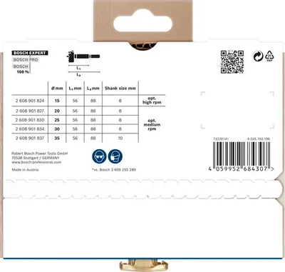 Produktbild von EXPERT Wood Forstnerbohrer Set, 5-tlg
