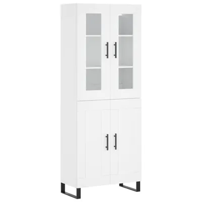 Zdjęcie produktu dla Witrynka, biała, 69,5x34x180 cm, materiał drewnopochodny