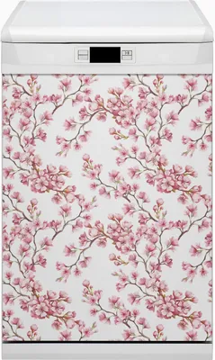 Produktbild von Magnete  Küche Magnetmatte Magnet für Spülmaschine Abwaschbar Dekor 45x80 cm  - Blumenkirsche