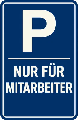 Produktbild von Blechschild AstraDesign 20x30 cm „Mitarbeiter Parkplatz“ – Metallschild Wanddeko, Schild, Geschenkidee