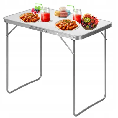 Produktbild von KRUMAD Campingtisch Klappbar 70x50x60 cm Gartentisch Ausziehbar Klapptisch Camping Wetterfest und Stabil Ideal für Camping Garten Balkon