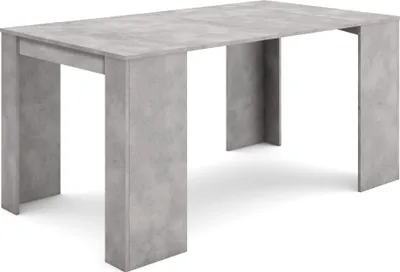 Image de SIII Table console extensible, 160x90x77cm, Pour 8 personnes, Table à Manger, Ciment
