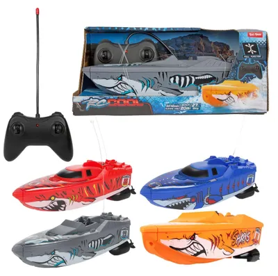 Obrázek produktu pro Člun motorový RC 27mHz na baterie 4 barvy v krabici