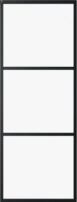 Obrázok produktu pre vidaXL Posuvné dvere 3-dielne ESG sklo a hliník 76x205 cm čierne