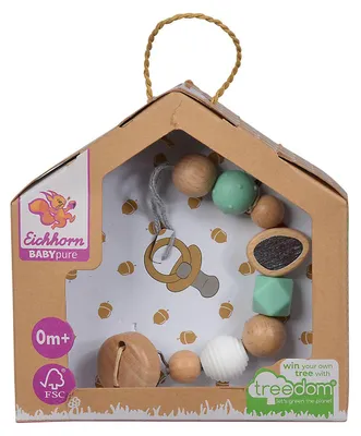 Produktbild von Eichhorn Holz-Schnullerkette Baby Multicolor sensorisches Spielzeug