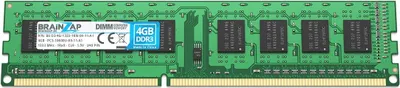 Obrázok produktu pre BRAINZAP 4GB DDR3 RAM DIMM PC3-10600U-09-11-A1 1Rx8 1333 MHz 1,5V CL9 Počítačová pamäť PC