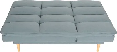 Zdjęcie produktu dla Sofa rozkładana HWC-M79, sofa rozkładana dla gości, powierzchnia spania 180x110cm ~ tkanina/tekstylia niebiesko-szary