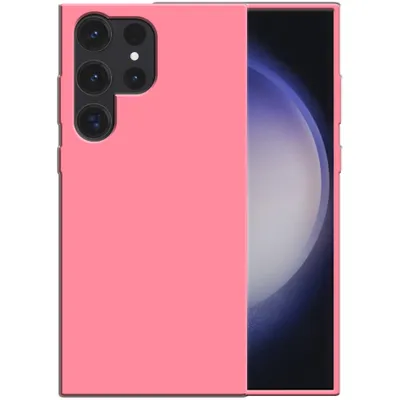 Zdjęcie produktu dla Etui silikonowe Smartphonica do Samsung Galaxy S23 Ultra z miękkim wnętrzem - różowe
