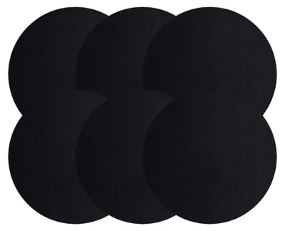 Produktbild von ASA Tischset rund Lederoptik schwarz 38cm Set6