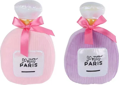 Image de Van Manen's Handelsonderneming : flacon de parfum en peluche (22 cm), assortiment de 2 pièces.