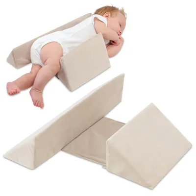 Produktbild von Dreieckiges Lagerungskissen für Babys – Seitenstützkissen und Keilkissen zur sicheren Seitenlage für Neugeborene und Kleinkinder (0–12 Monate)