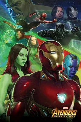 Produktbild von Avengers - Infinity War - Poster - Iron Man + 1 Ü-Poster der Grösse 61x91,5cm