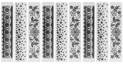 Image de Solidchoice - Ensemble de pochoirs gaufrés - 9 modèles durables pour la création de cartes faites maison