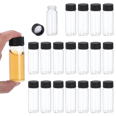 30 ml Glasfläschchen, 100 Stück, mit Schraubdeckel, Laborflasche